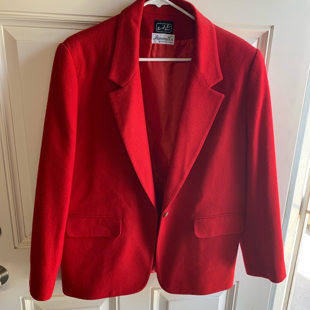 L.J.L Sport Red Wool Blazer